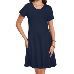 JILUVIN Women's Short Sleeve Summer Dress